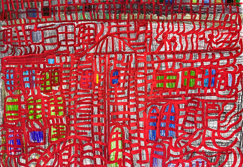 Buildings in Red by Stanley Brown, 2022