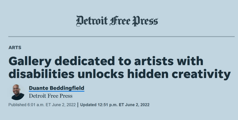 Detroit Free Press article on PASC art exhibit