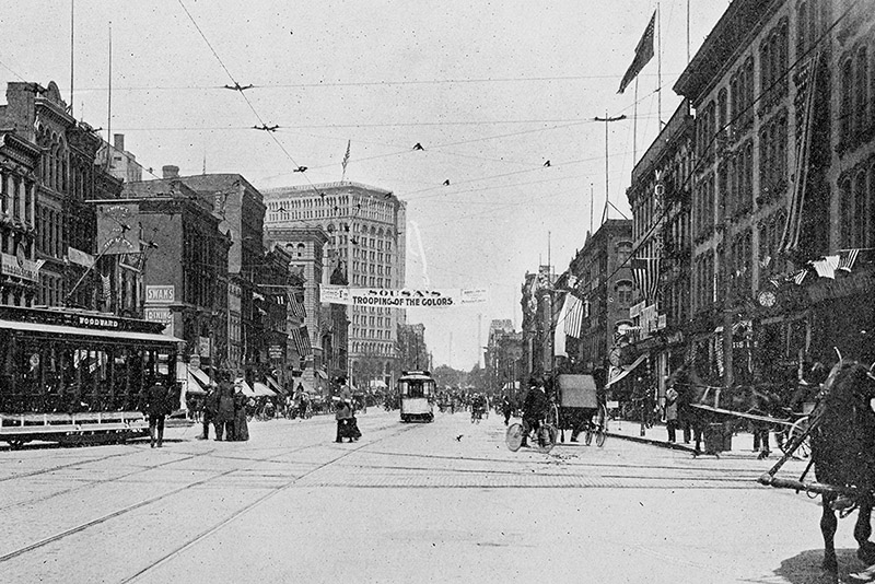 Woodward Avenue Detroit in late 19th century